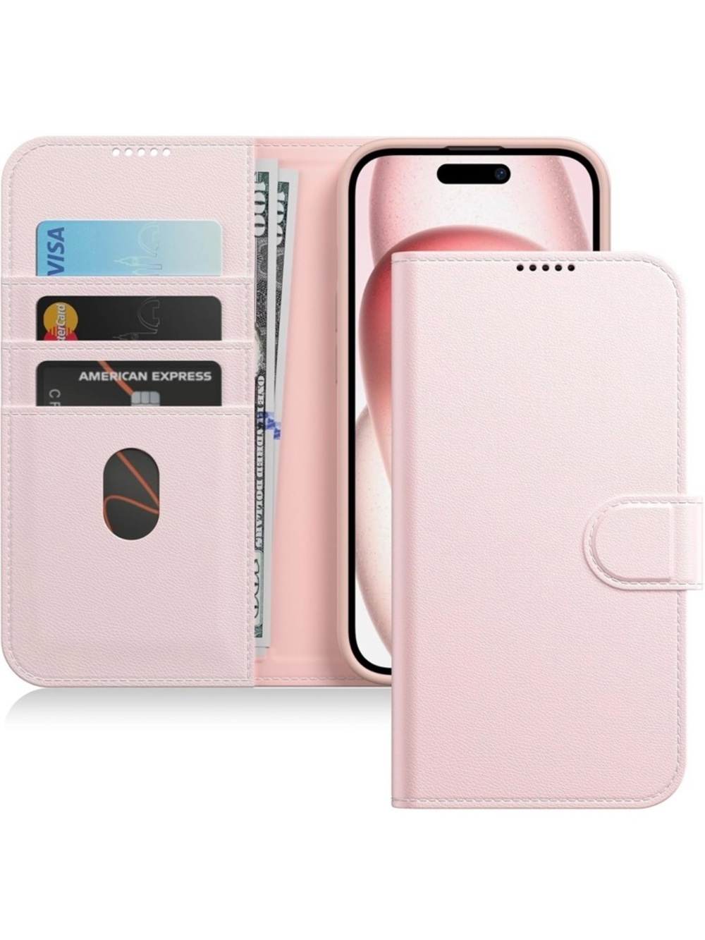 JETech iPhone 15 Pink Flip Cover Case Brand New